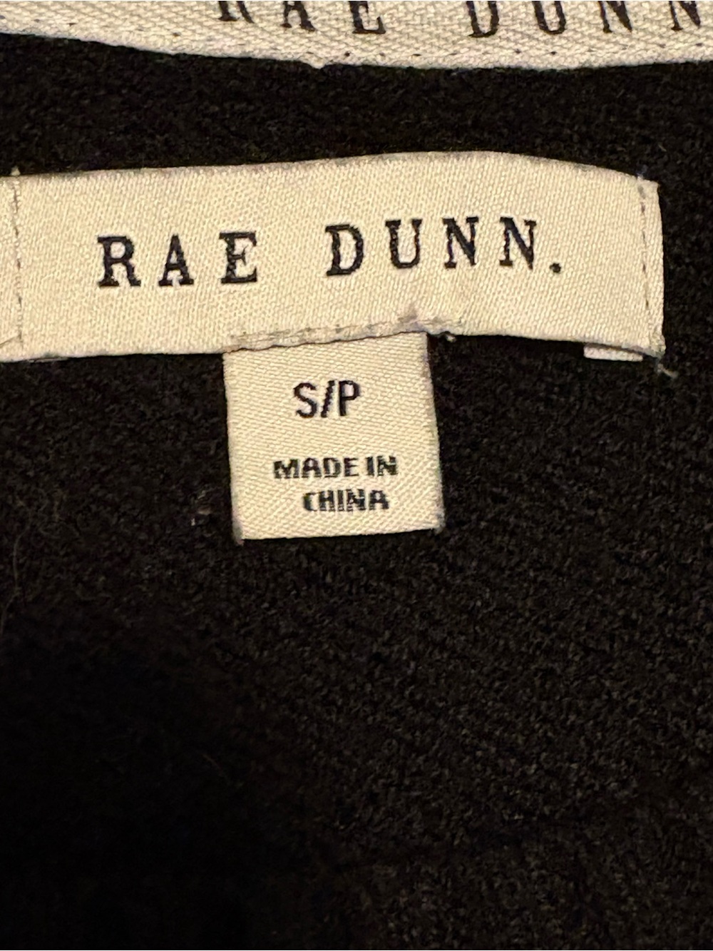 Rae Dunn Black Sweater with White LOVE. Graphic - Picture 3 of 6